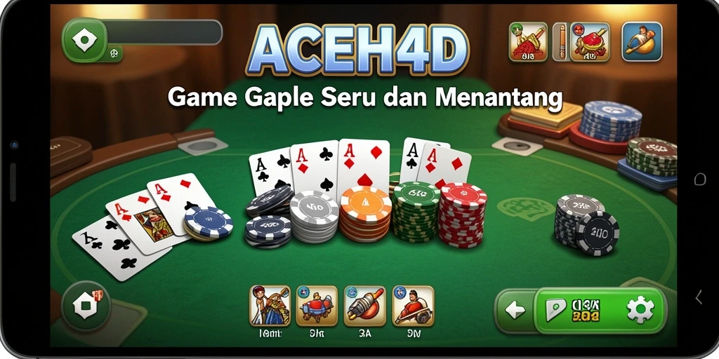 Tampilan gameplay Gaple yang menegangkan di ACEH4D.