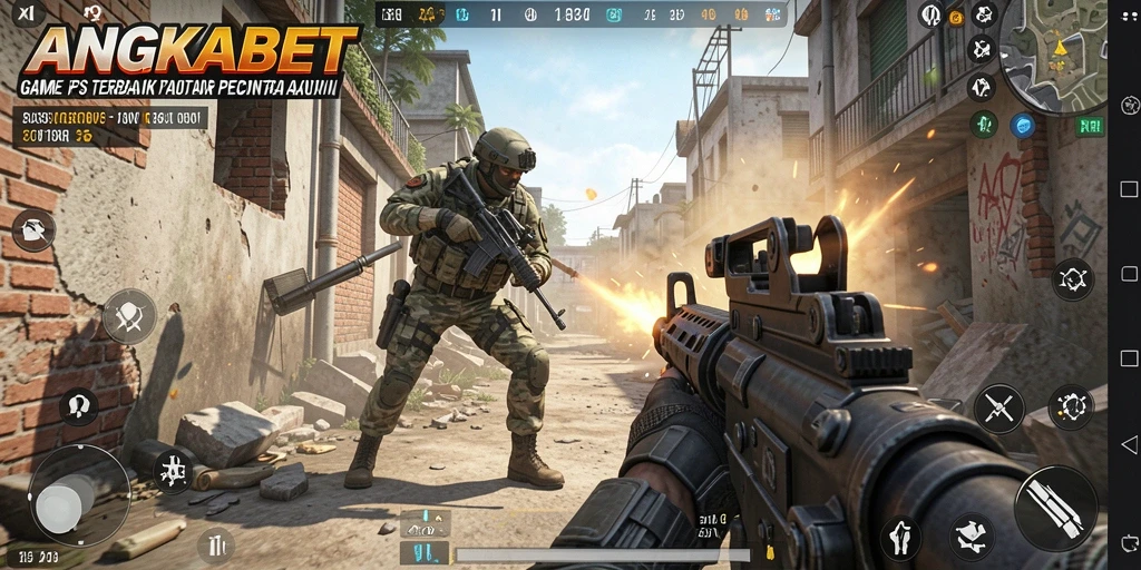 Screenshot gameplay ANGKABET yang menunjukkan pertempuran seru.