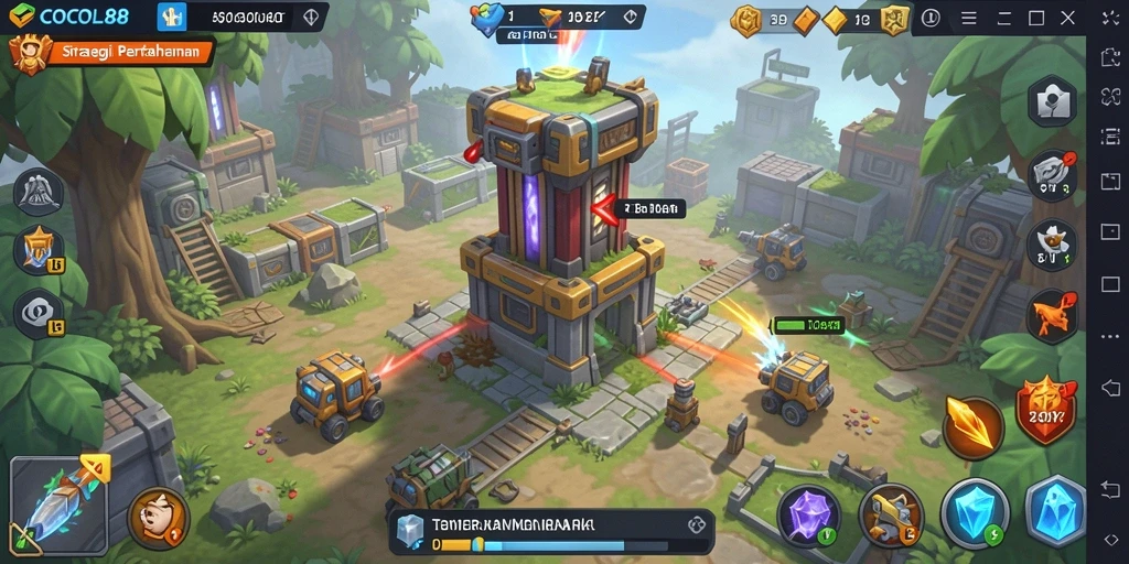 Tampilan permainan COCOL88 dengan aksi Tower Defense yang seru.