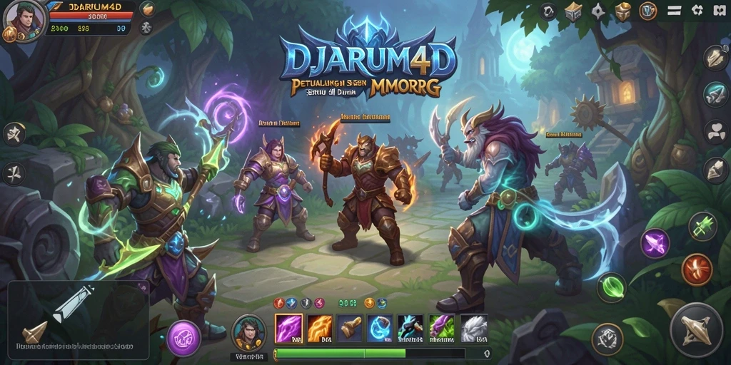Tampilan screenshot utama DJARUM4D menampilkan aksi seru dalam permainan MMORPG.