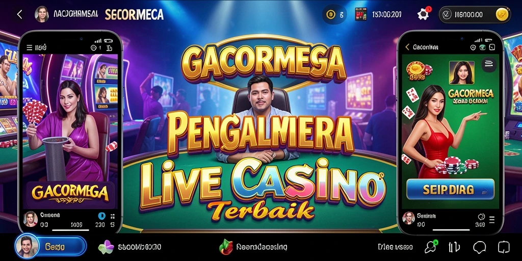 Screenshot gameplay <strong>GACORMEGA</strong> dengan dealer langsung yang profesional.