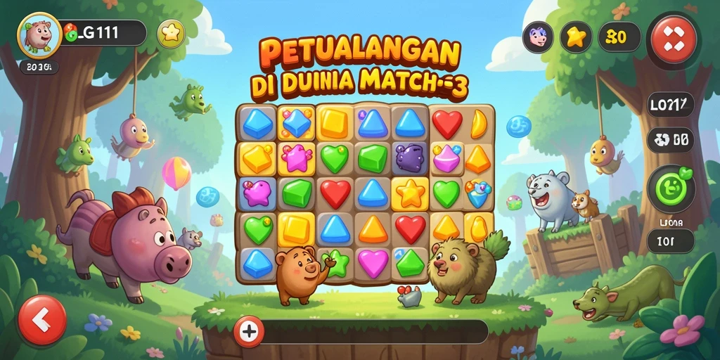 Tampilan gameplay LG111 yang menarik dan penuh warna.