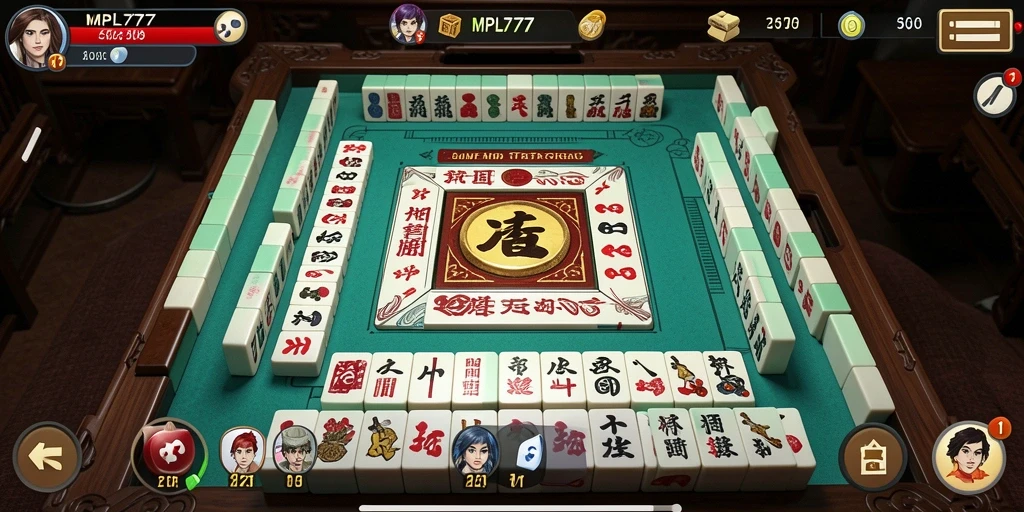 Tangkapan layar MPL777 menampilkan momen seru bermain Mahjong dengan teman.