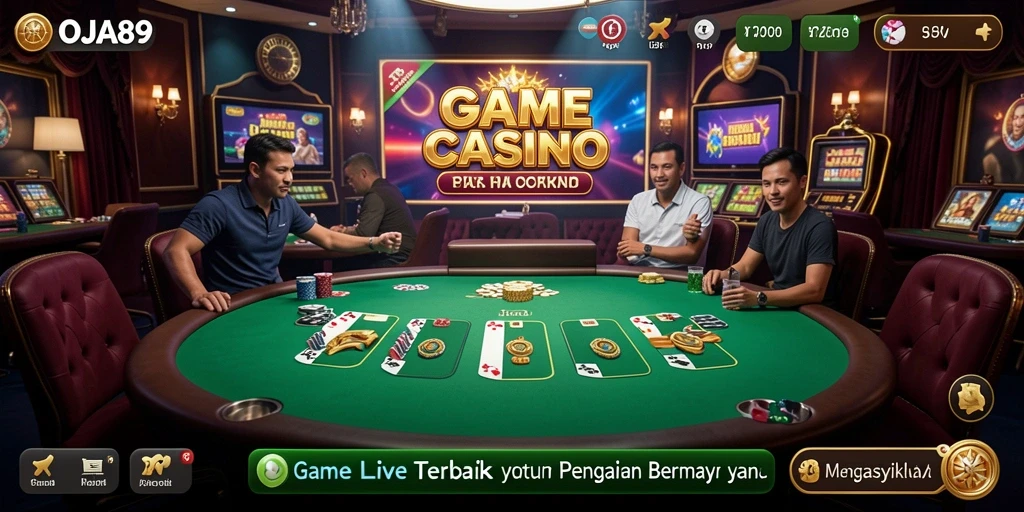 Tampilan gameplay Live Casino yang mendebarkan di OJA89.