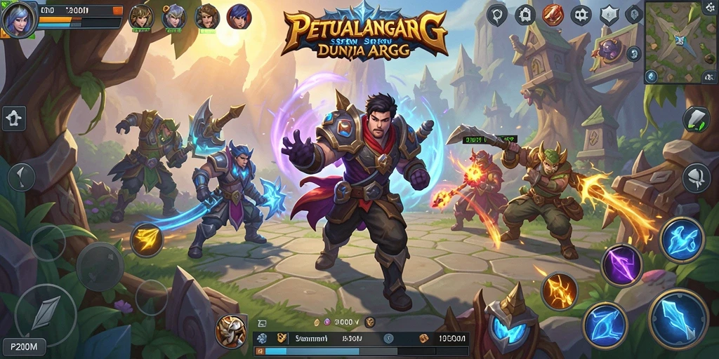 Tangkapan layar gameplay P200M yang menggambarkan pertarungan seru dan grafis menawan.