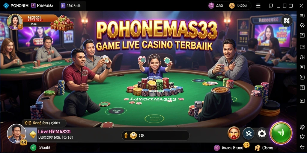 Tampilan menarik gameplay Live Casino di POHONEMAS33.