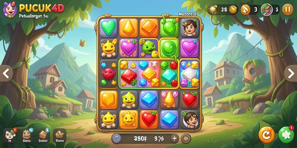 Screenshot utama <strong>PUCUK4D</strong> menampilkan gameplay seru dan grafis berwarna-warni.