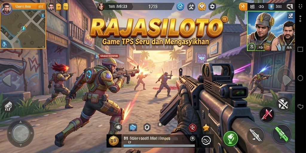 Pengalaman gameplay seru di RAJASLOTO dengan aksi tembak-menembak.
