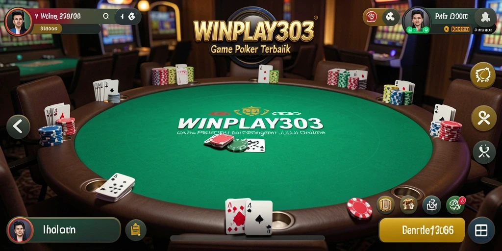 Screenshot gameplay WINPLAY303 dengan suasana pertandingan poker yang mendebarkan.